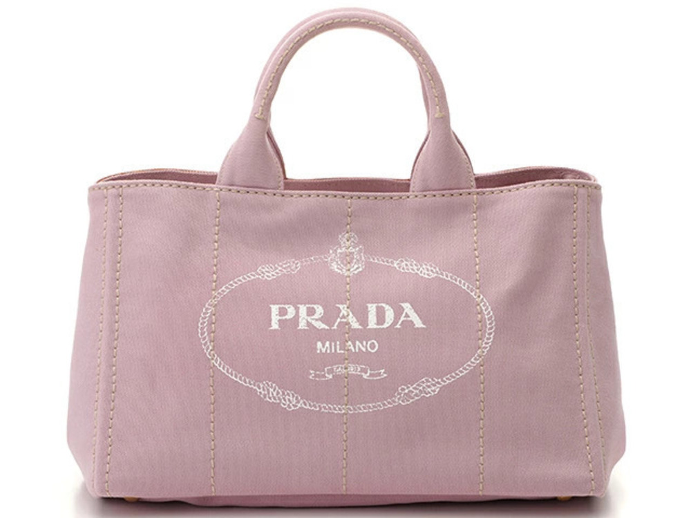 Prada Canapa tote bag pink canvas